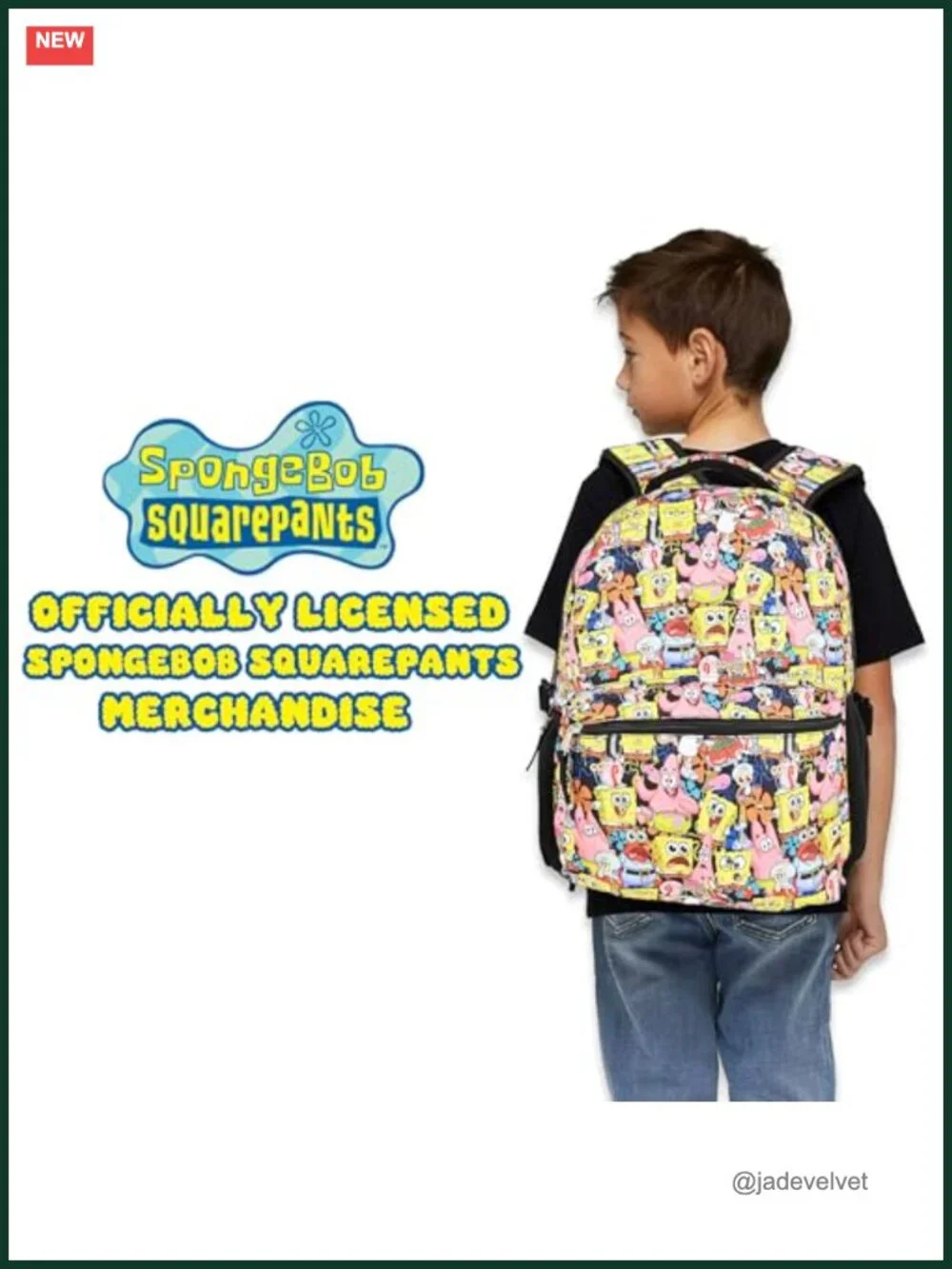 SpongeBob SquarePants Backpack for Kids and Adults - Laptop Compartment,